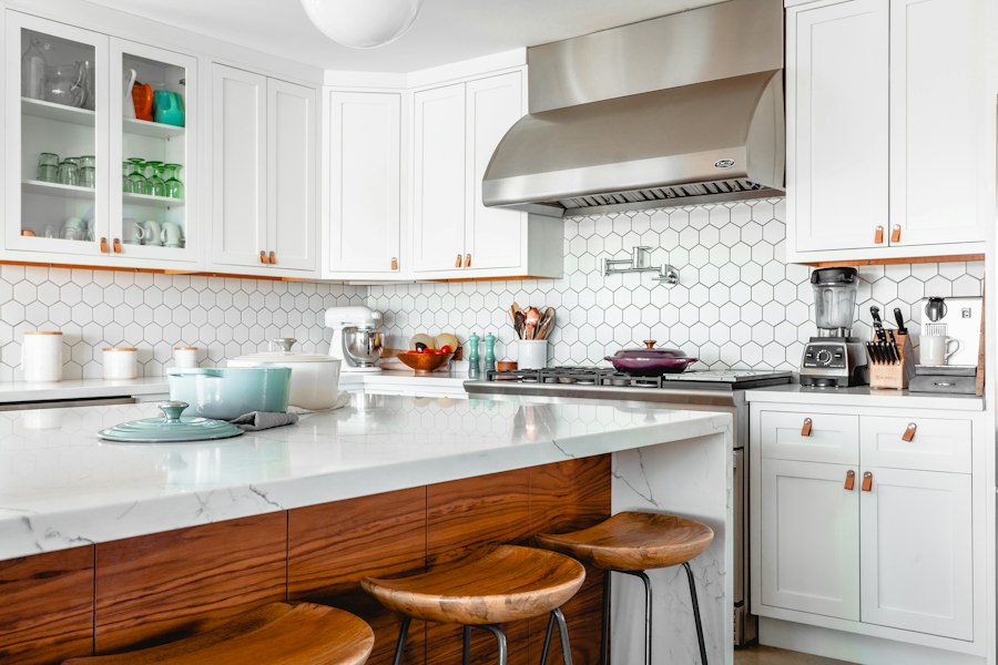 Clean kitchen counters and appliances